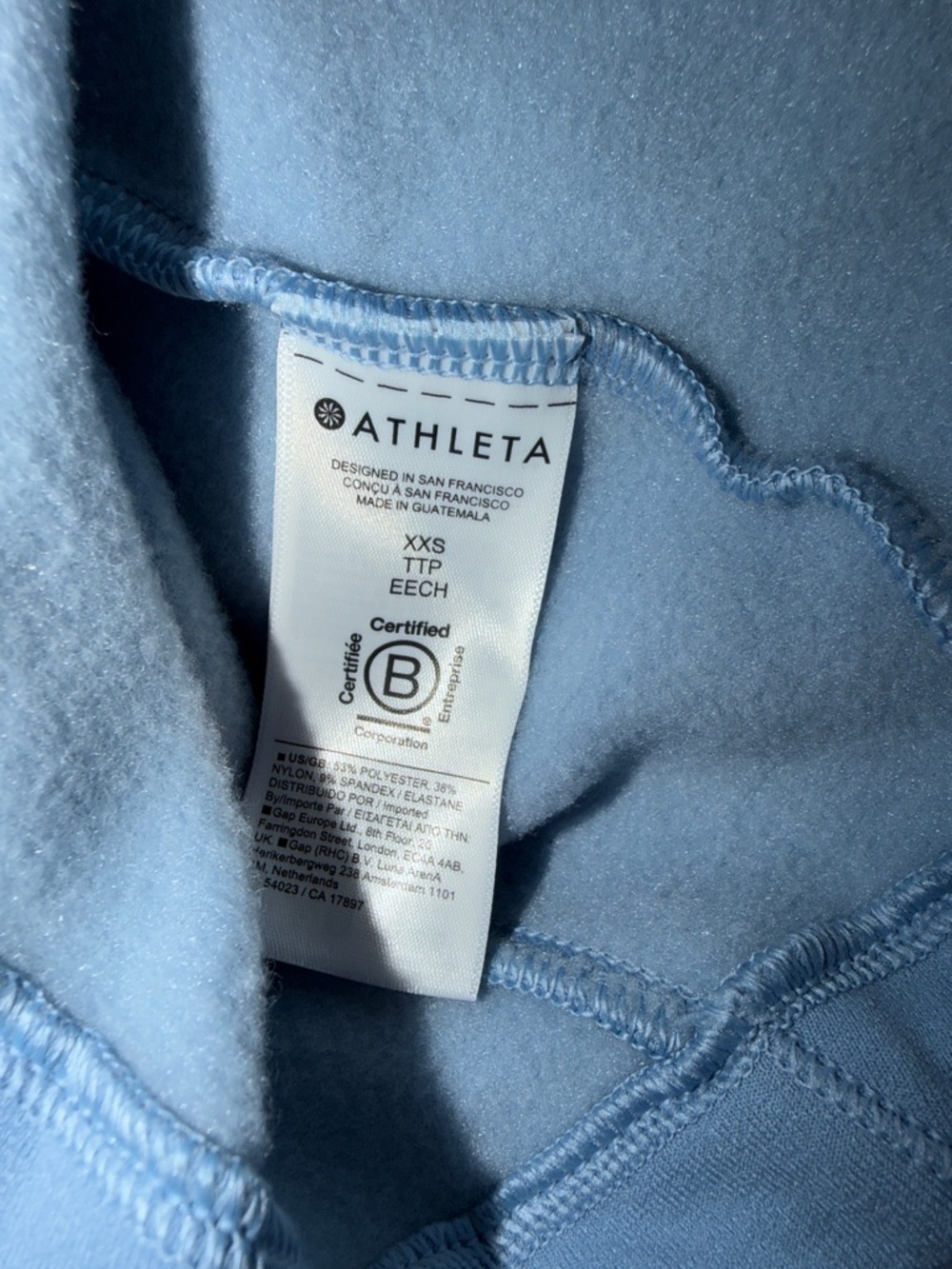 Athleta Light Blue Full-Zip Hooded Sweatshirt - Picture 10 of 10
